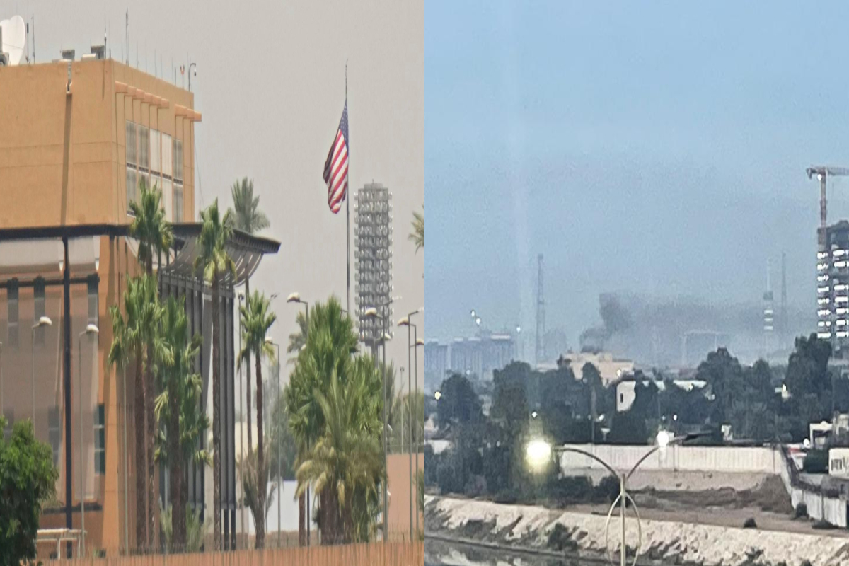 அமெரிக்கத் தூதரகம் மீது ஈரான் ஏவுகணைத் தாக்குதல் | Us Embassy In Iraq Baghdad Hit In Missile Attack அமெரிக்கத் தூதரகம் மீது ஈரான் ஏவுகணைத் தாக்குதல் | Us Embassy In Iraq Baghdad Hit In Missile Attack
