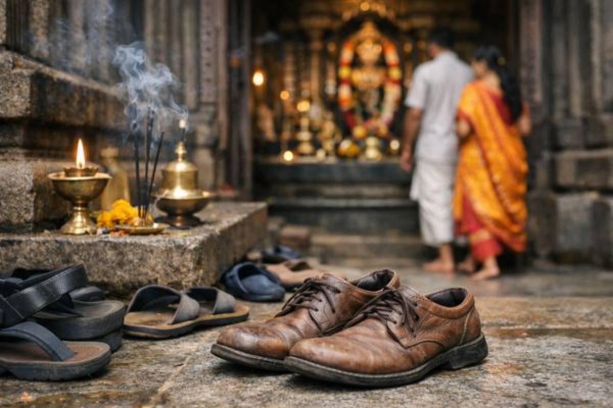கோயில் வாசலில் காலணிகளை கழற்றுவது ஏன்? இதில் இவ்வளவு ரகசியம் இருக்கா! | Why We Remove Footwear Before Entering A Temples