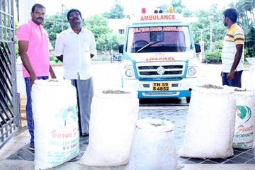 இலங்கைக்கு கடத்தும் நோக்கில் ஆம்புலன்ஸில் கொண்டுவரப்பட்ட கஞ்சா!