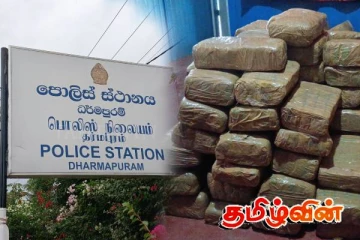 கிளிநொச்சியில் மலசலகூட குழியில் இருந்து மீட்கப்பட்ட கஞ்சா பொதிகள்