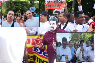 நாடாளுமன்றத்திற்கு முன் போராட்டத்தில் குதித்த எதிர்க்கட்சி ; கடும் போக்குவரத்து நெரிசல்