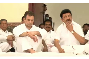 இன்று முதல் பாதயாத்திரை -  காந்தி மண்டபத்தில் தியானத்தில் ராகுல்காந்தி