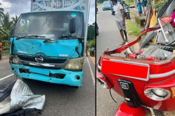 முச்சக்கரவண்டி மற்றும் லொறி மோதி விபத்து ; ஒருவர் படுகாயம்