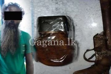 අපරාධයකට සැරසුණු පුද්ගලයෙක් අත් බෝම්බයක් සමඟ අත්අඩංගුවට.