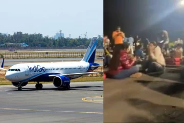 விமான ஓடுபாதையின் அருகில் அமர்ந்து சாப்பிட்ட பயணிகள்! வீடியோ வைரலானதால் சிக்கிய நிறுவனம்