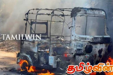 திடீரென தீ பற்றி எரிந்த முச்சக்கரவண்டி!