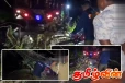 மரம் விழுந்து முறிந்ததில் விபத்துக்குள்ளான கார்