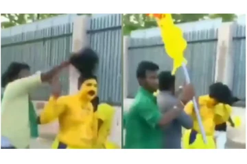 சிஎஸ்கே ரசிகரை தாக்கிய கும்பல் - வைரலாகும் வீடியோ - ரசிகர்கள் கண்டனம்!