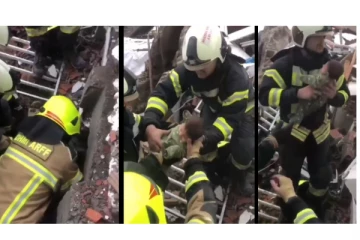 துருக்கி நிலநடுக்கம் - 3 நாட்களுக்குப் பிறகு உயிருடன் மீட்கப்பட்ட 2 மாத குழந்தை - வைரல் வீடியோ...!