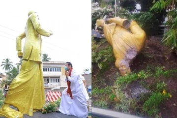 மீண்டும் நிறுவப்பட்ட டி.ஏ.ராஜபக்சவின் உருவச்சிலை (Video)
