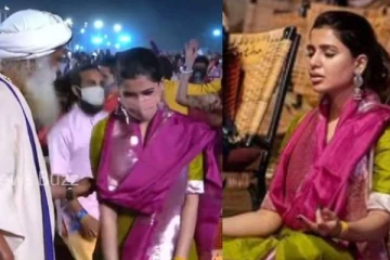 சிவராத்திரியில் நடிகை சமந்தாவை கிள்ளிய ஜக்கி வாசுதேவ்! ஈசா யோகாவில் நடிகைகளின் நடன வீடியோ!