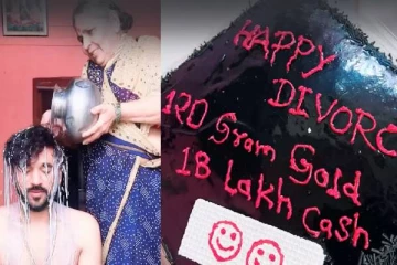 விவாகரத்து செய்த மகன் - பாலாபிஷேகம் செய்து கொண்டாடிய தாய்!