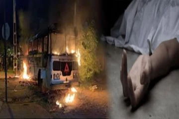 பேருந்து தீப்பிடித்ததில் ஒருவர் பலி ;அதிகாலையில் நேர்ந்த சோகம்