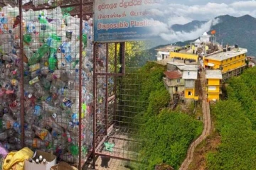 சிவனொளிபாத மலையில் குவியும் பிளாஸ்டிக் போத்தல்கள்