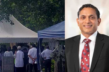 දැඩි රැකවල් මැද දිනේෂ් ෂාෆ්ටර්ගේ මිනිය ගොඩ ගත් හැටි. (VIDEO)