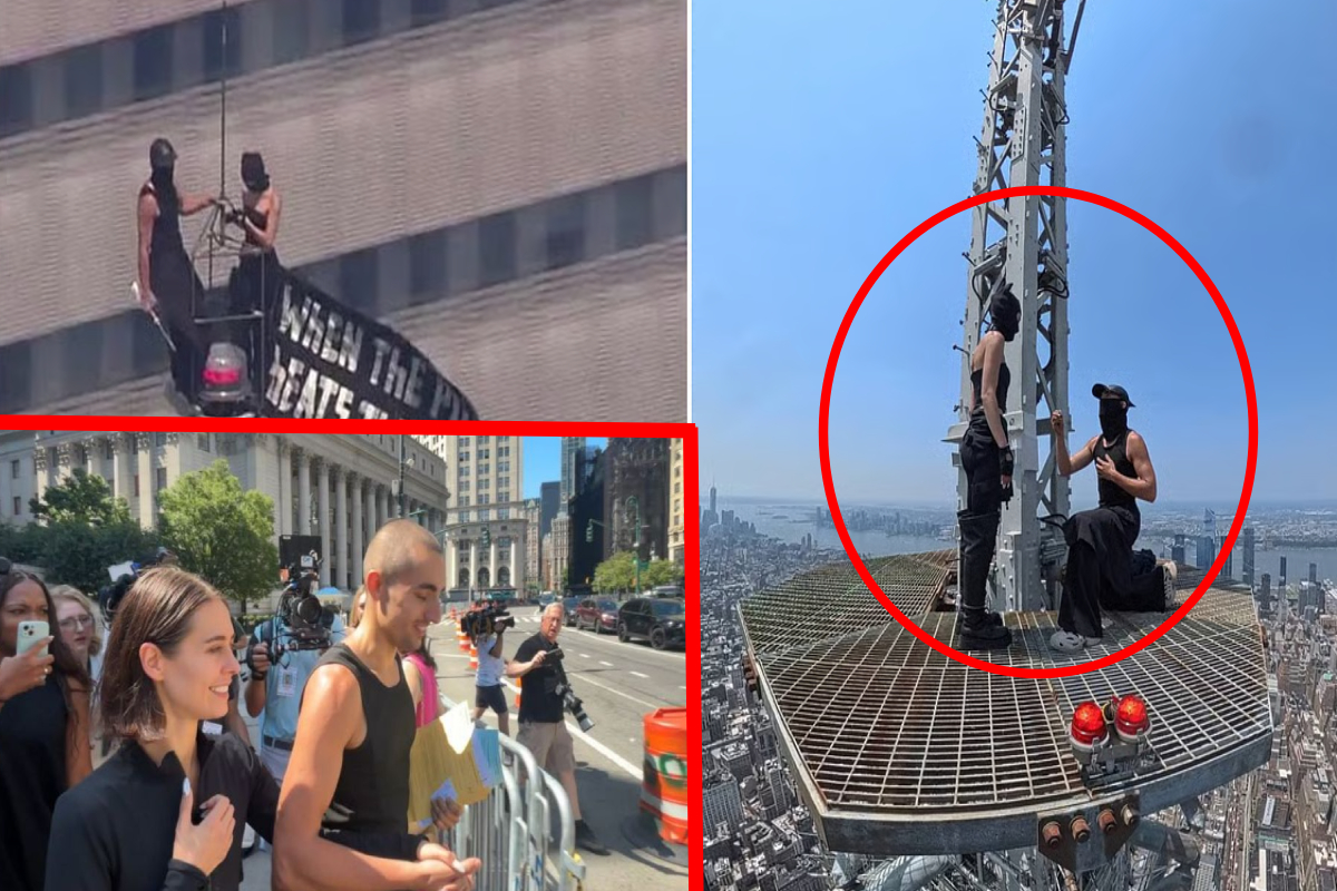 1,454 அடி உயரத்தில் காதலை கூறிய காதலர்கள் கைது! | Lovers Arrested New York Empire State Building