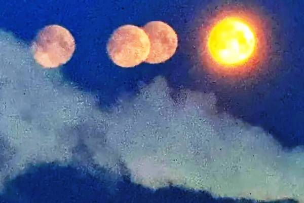 ரஷ்ய வானில் ஒரே நேரத்தில் தோன்றிய நான்கு நிலவுகள்: வைரலாகும் புகைப்படங்கள் | Four Moons Russia Paraselene Optical Illusion