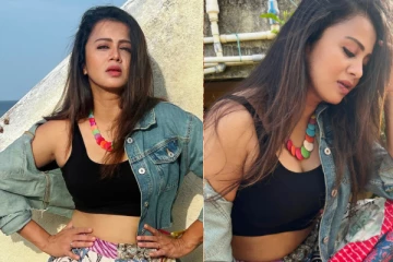 அஞ்சனா ரங்கன் கிளாமர் போட்டோஷூட்.. மொட்டைமாடியில் அப்படி ஒரு போஸ்