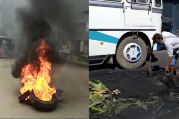 ටයර් පුලුස්සා කාපට් පාරවල් වලට වෙලා තියන දේ..