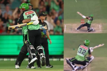 மேக்ஸ்வெல் பின்னே திரும்பி அடித்த சிக்ஸரால் ஆர்ப்பரித்த மைதானம்! வைரல் வீடியோ