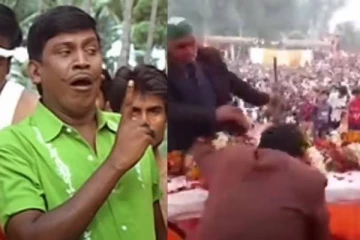 விட்டான் பாரு ஒரு அடி! மேடையில் பளார்விட்ட விவசாயி..