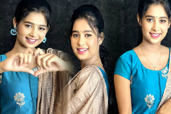 நீலநிற சுடிதாரில் வானத்தைப்போல் மின்னும் ஜனனி; லேட்டஸ் கியூட் போட்டோஸ் | Janani Comes To Sudidar And Mixes Social Websites