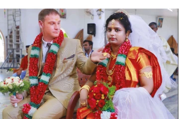 தமிழக பெண்ணை கரம் பிடித்த ஜெர்மனி வாலிபர்- காதலின் சுவாரசிய கதை