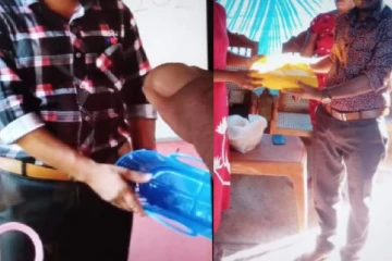 பரிசு பொருட்கள் கொடுத்து NPP க்கு வாக்கு சேகரிக்கும் சனசமூக நிலையம்!