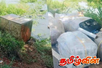ஆற்றில் கவிழ்ந்து விபத்திற்குள்ளான லொறி
