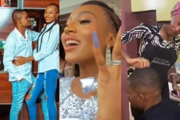 முடி திருத்தும் பெண்ணிற்கும் அவர் வாடிக்கையாளருக்கும் நடைபெற்ற காதல் திருமணம்! அழகிய புகைப்படங்கள்