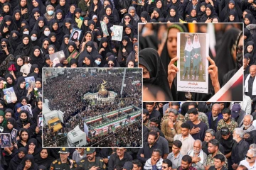 உயிரிழந்த மாணவிகளின் இறுதிச்சடங்கை ஒளிபரப்பிய ஈரானிய அரசுத் தொலைக்காட்சி