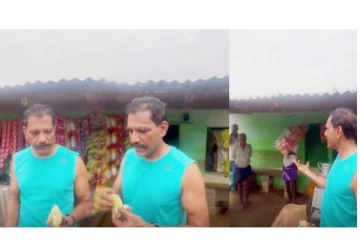 டீக்கடையில் சிகரெட்லாம் பிடிக்காதீங்க... வாழைப்பழம் சாப்பிடுங்க... புத்திமதி சொன்ன டிஜிபி - வீடியோ வைரல்