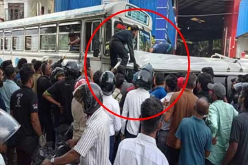 பாடசாலை வேனும் தனியார் பேருந்தும் நேருக்கு நேர் மோதி விபத்து