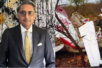 நடுவானில் வெடித்துச் சிதறிய விமானம் : 6 பேர் உடல் கருகி உயிரிழப்பு