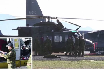 கனடா வெள்ளத்தில் சிக்கியவர்களுக்கு ஹெலிகாப்டர் மூலம் உணவு வழங்கல்