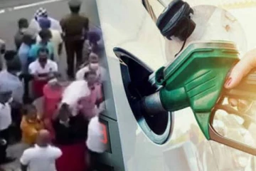 எரிபொருள் நிலையத்திற்கு முன்பாக ஆர்ப்பாட்டம் செய்த சாரதிகள்