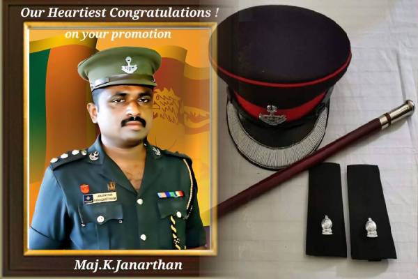 ஜனார்தன் கனகரெட்ணம் மேஜராக பதவி உயர்வு; குவியும் பாராட்டு | Janardhan Kanagaretnam Promoted To Major