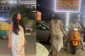 பேய் வேடத்தில் இரவு உலா வந்த பெண் - அடுத்த நடந்த விபரீதம்.. வைரல் வீடியோ!