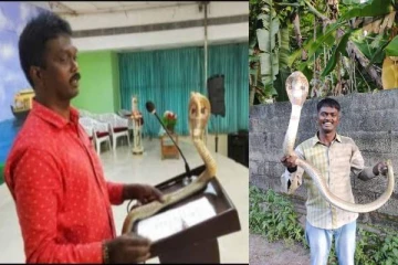 அடங்காத பாம்பு பிடி மன்னன் வாவா சுரேஷ் - படம் எடுத்து ஆடிய நாகம்… மாணவிகள் அலறல்