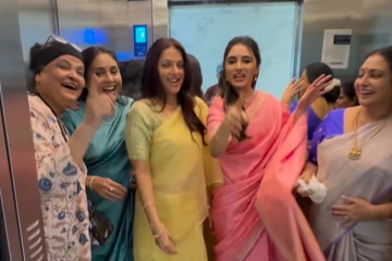 லிப்ட் உள்ளே மூன்று தலைமுறை நடிகைகளின் டான்ஸ்.. வைரல் வீடியோ