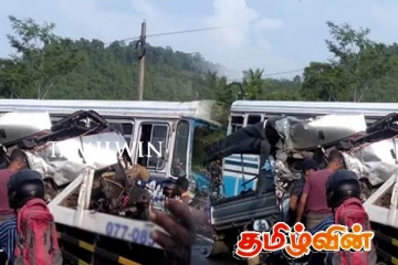 தென்னிலங்கையில் விபத்தில் சிக்கிய பேருந்து - மாணவர்கள் உட்பட 15 பேர் காயம்