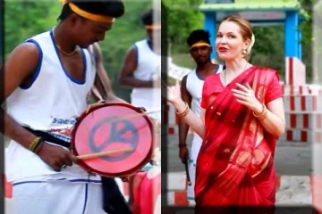 தமிழனின் பெருமை சொல்லும் பறையாட்டம்! வெளிநாட்டு பெண்ணின் தேடல்கள்!