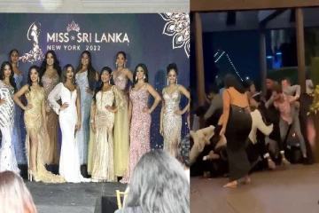 அமெரிக்காவில் நடந்த இலங்கை அழகிப்போட்டியில் அடிதடி
