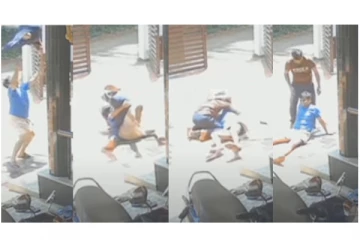 மாடியிலிருந்து கால் தவறி விழுந்த தம்பியை மார்பில் தாங்கி காப்பாற்றிய அண்ணன் - வைரலாகும் வீடியோ