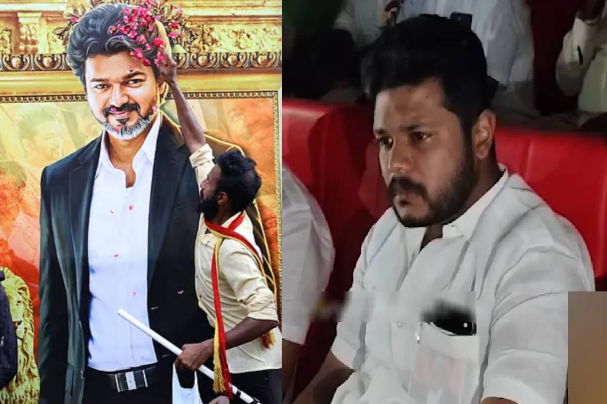 ஜனநாயகன் ஓபனிங் காட்சியில் தேம்பி தேம்பி அழுத அமைச்சர் பர்வேஷ்! | Cm Vijay Jananayagan Movie Released With Title ஜனநாயகன் ஓபனிங் காட்சியில் தேம்பி தேம்பி அழுத அமைச்சர் பர்வேஷ்! | Cm Vijay Jananayagan Movie Released With Title