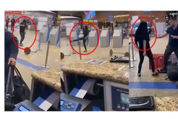 விமான நிலையத்தில் குடித்துவிட்டு இளம் பெண் செய்த மோசமான செயலால் அவருக்கு நேர்ந்த நிலை! வைரலாகும் புகைப்படங்கள்