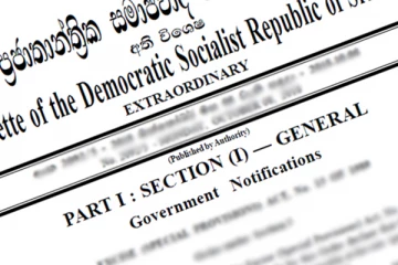 22ஆம் திருத்தச் சட்டமூலம் ; வர்த்தமானி வெளியீடு