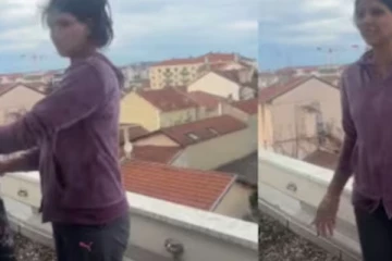 viral Video: பிரான்சில் மொட்டை மாடியில் துணி காயவைக்கும் பெண்