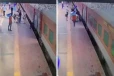 ஓடும் ரயிலில் ஏற முயன்றபோது விபரீதம் ; நொடிப்பொழுதில் உயிா்காத்த பெண் காவலர்