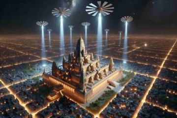 பிரம்மாண்டமாக காட்சியளிக்கும் அயோத்தி ராமர் கோவில்: இஸ்ரோ வெளியிட்டுள்ள படங்கள்